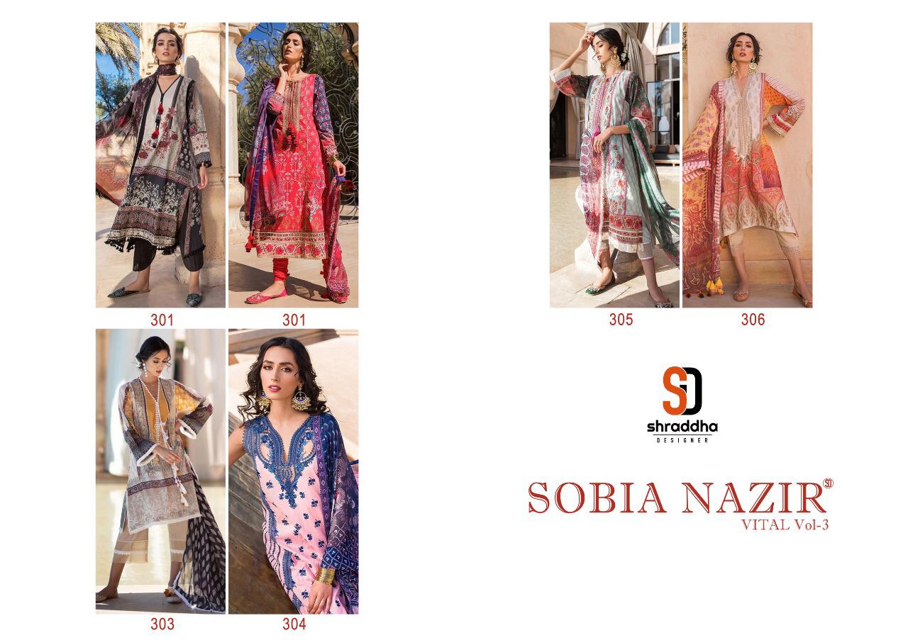 Shraddha Designer Sobia Nazir Vital 301-306
