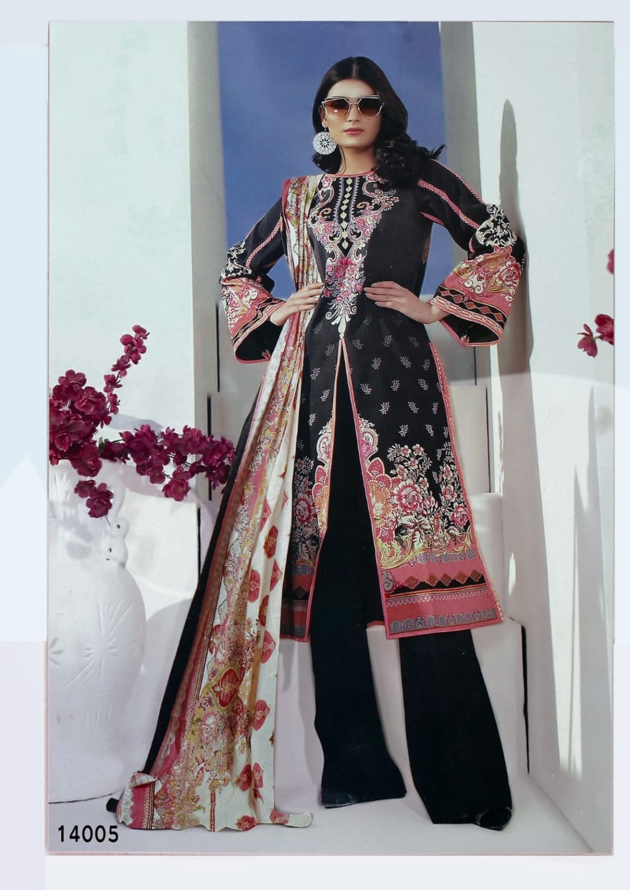 Apana Cotton Suit Aaliya Karachi Cotton 14005