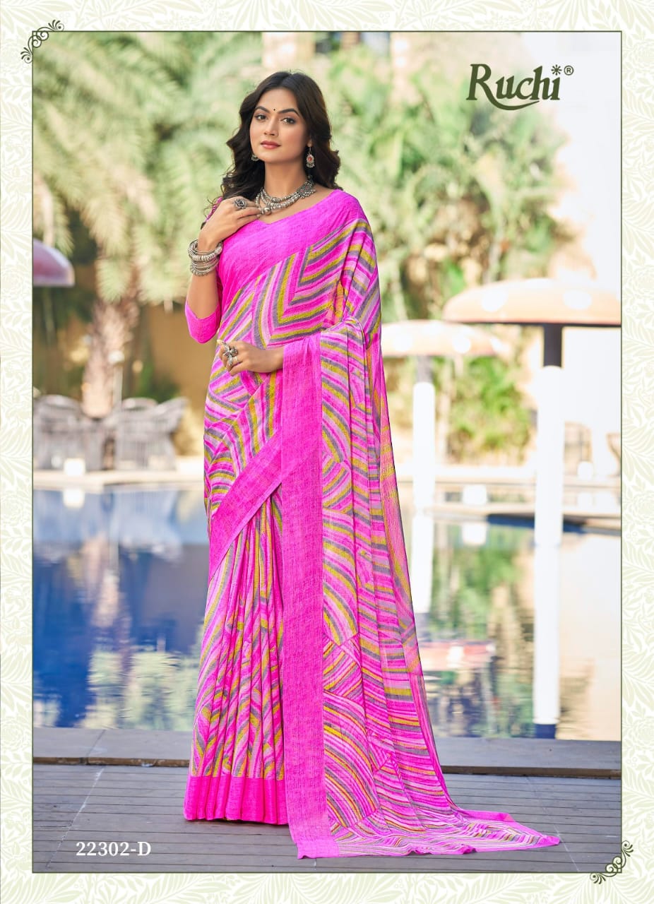 Ruchi Saree Star Chiffon 22302-D