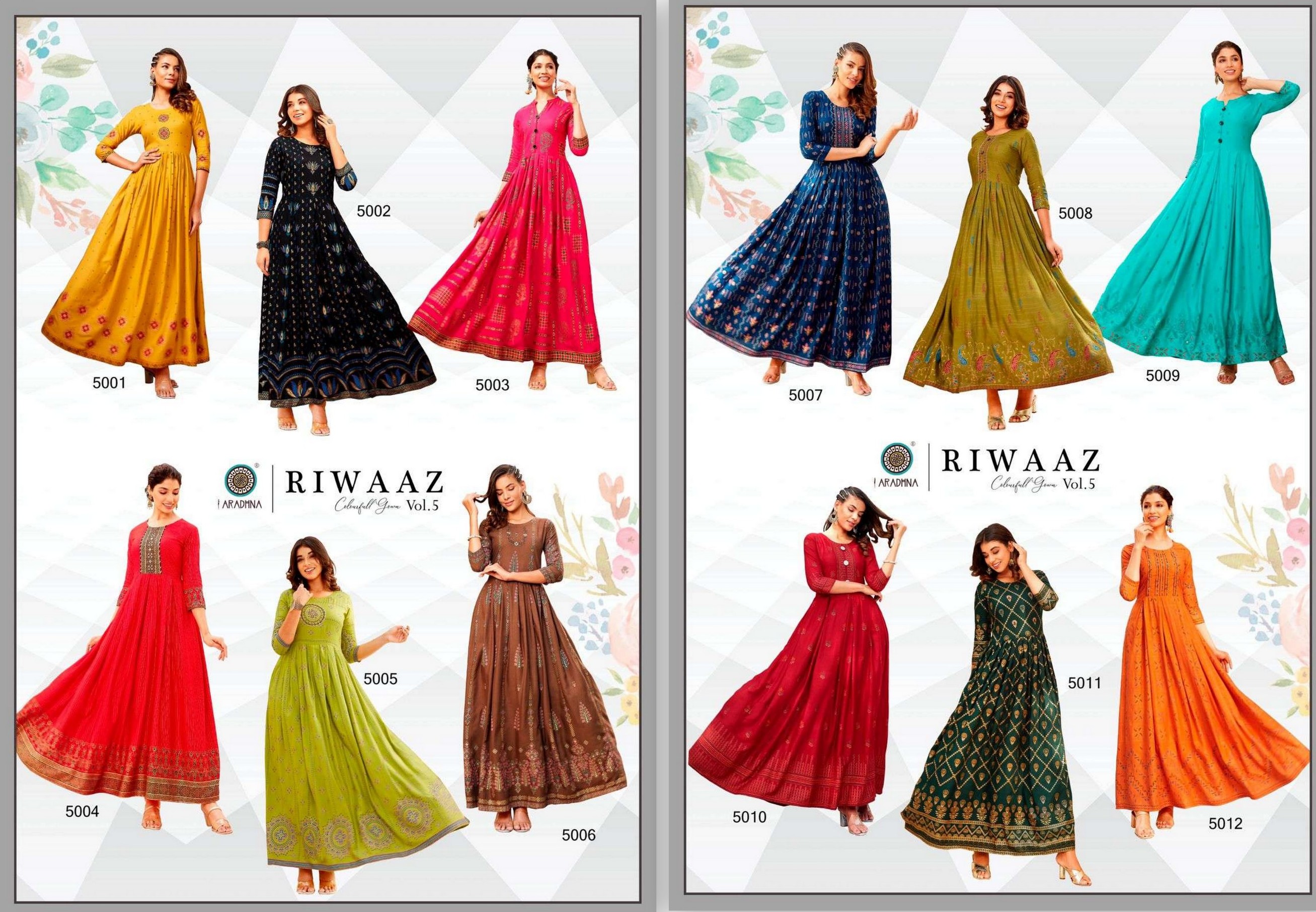 Aradhna Fashion Riwaaz 5001-5012