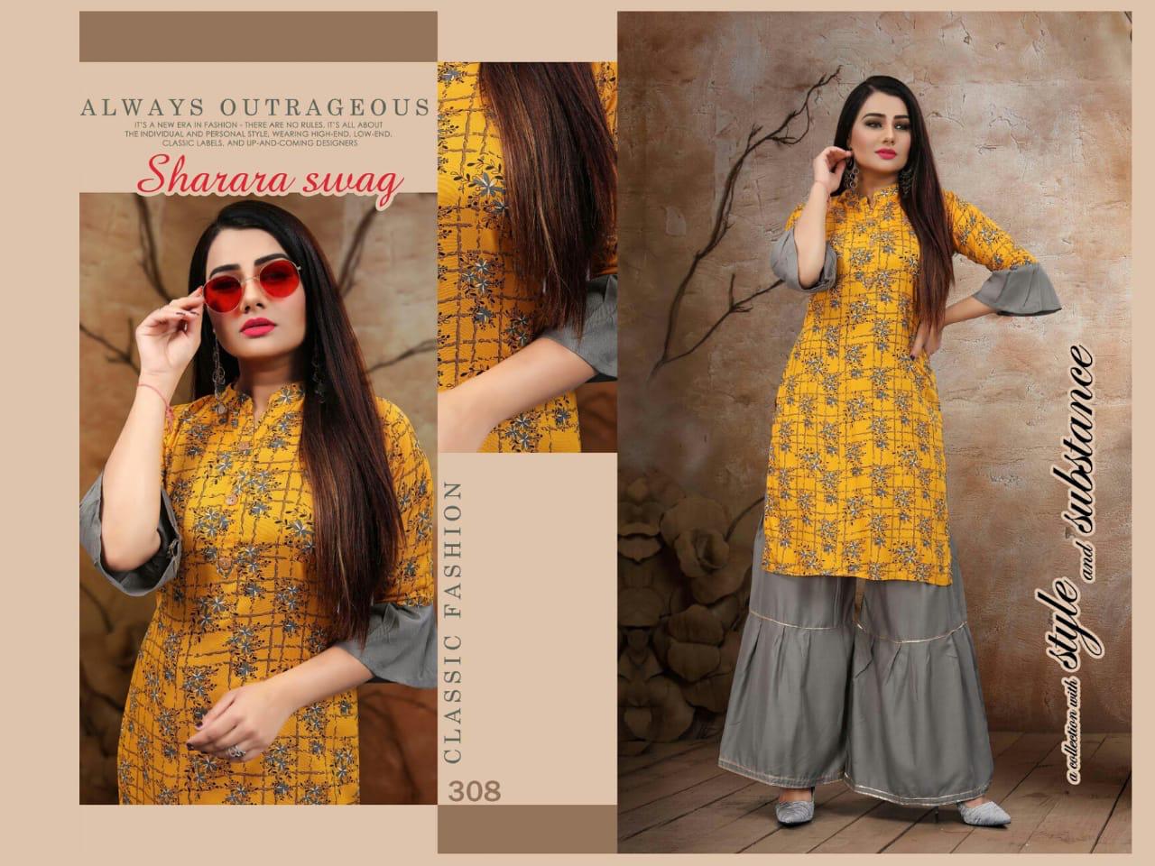 Lilly Style Of India Sharara Swag 308