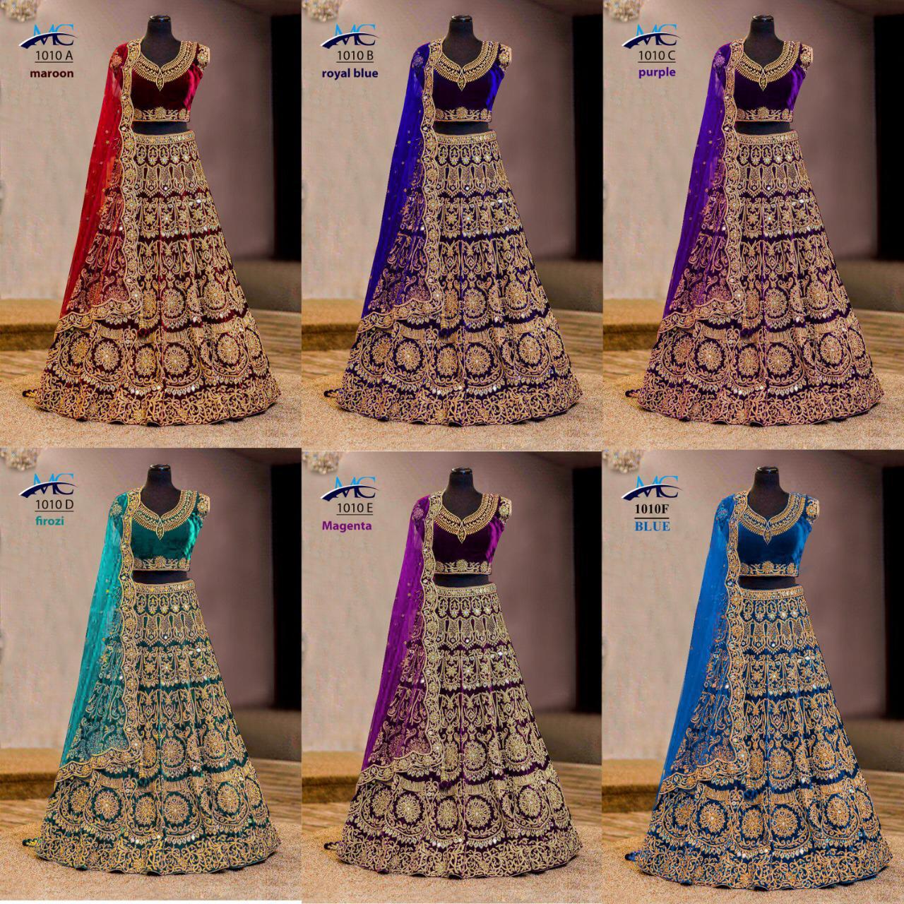 MC Wedding Wear Lehenga Choli 1010 Colors