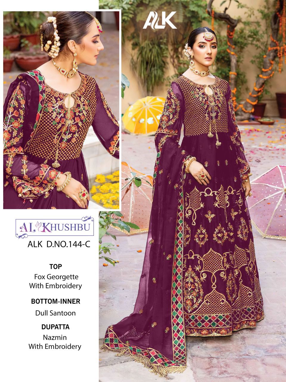 AL Khushbu Hit Bridal Collection 144-C