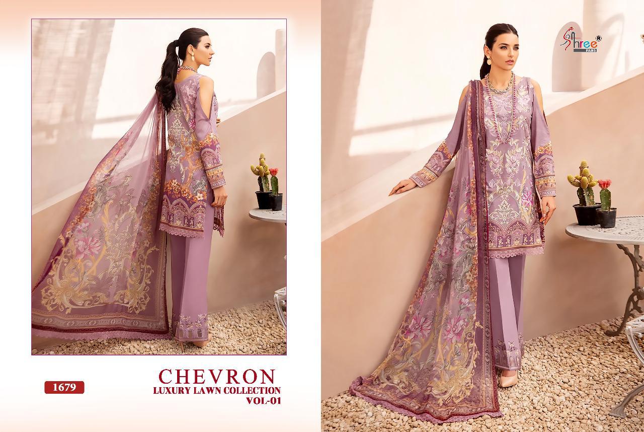 Shree Fabs Chevron Luxury Lawn Collection 1679