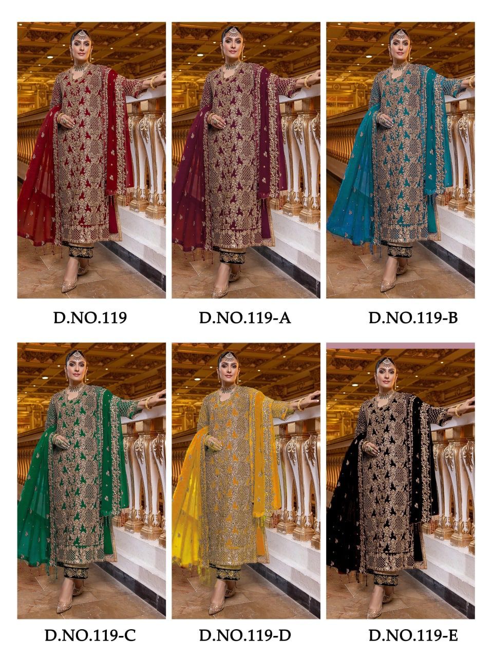 Pakistani Designer Suit 119 Colors 