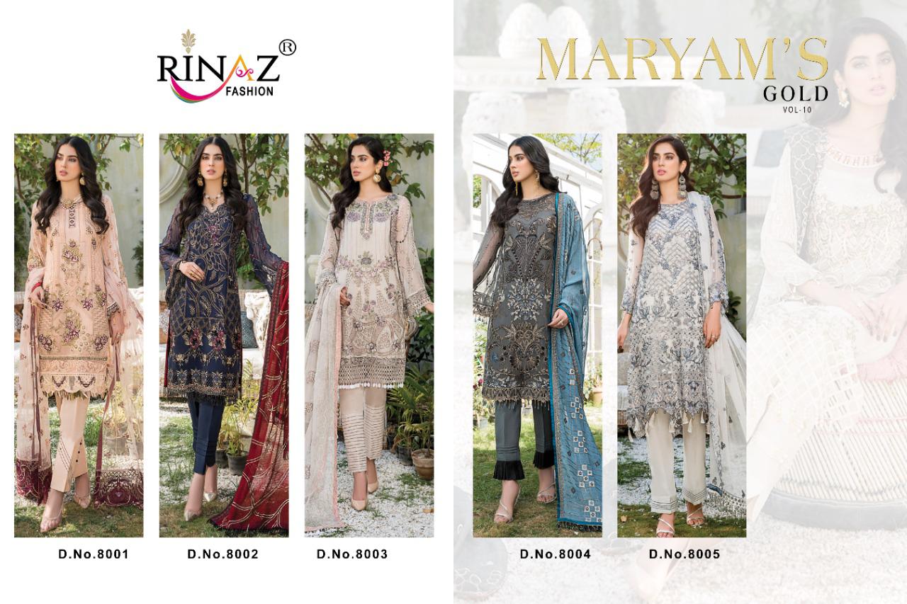 Rinaz Fashion Maryam's Gold 8001-8005
