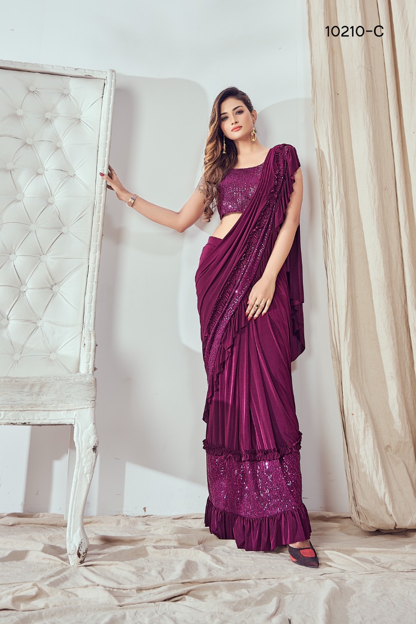 Aamoha Trendz Ready To Wear Designer Saree 10210-C