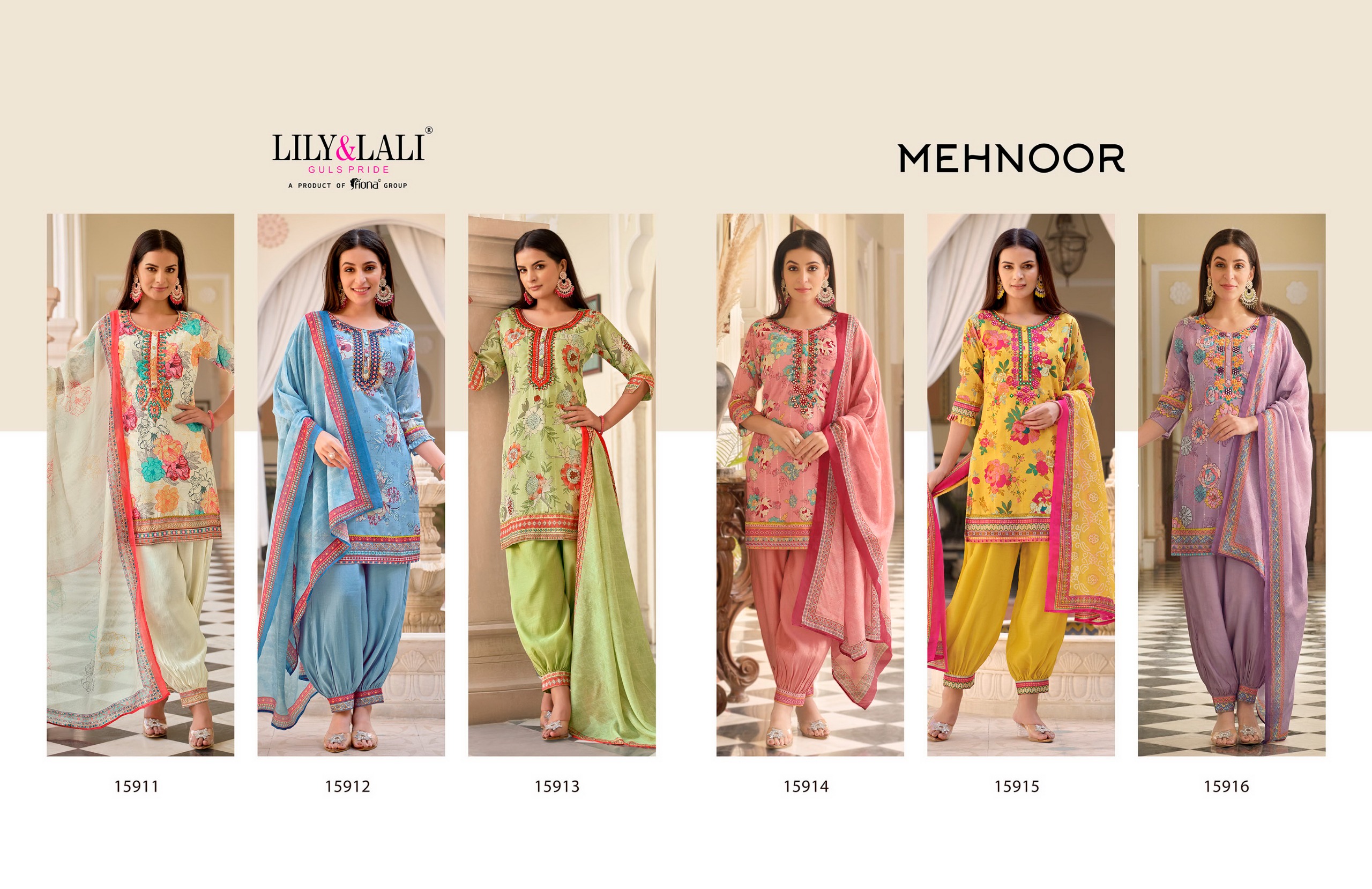 LILY & LALI MEHNOOR 15911 TO 15916
