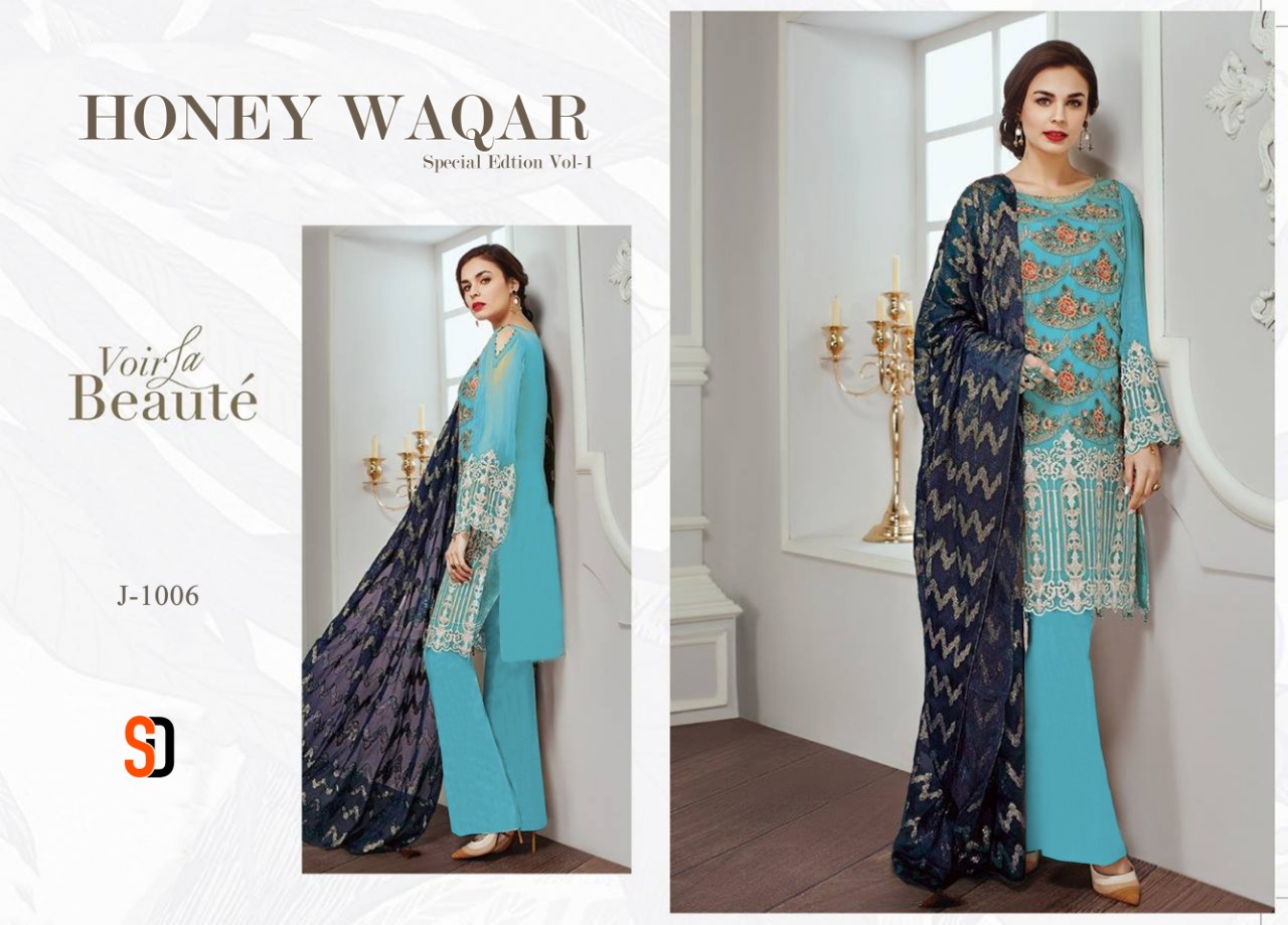 Shraddha Designer Honey Waqar Special Edition J 1006