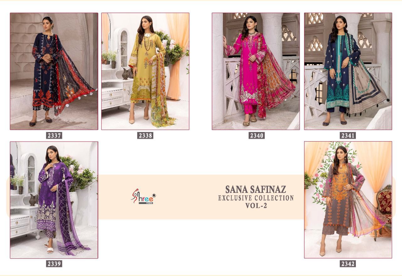 Shree Fab Sana Safinaz Exclusive Collection 2337-2342
