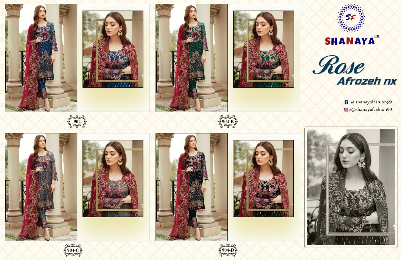 Shanaya Fashion Rose Alrozeh 904 Colors