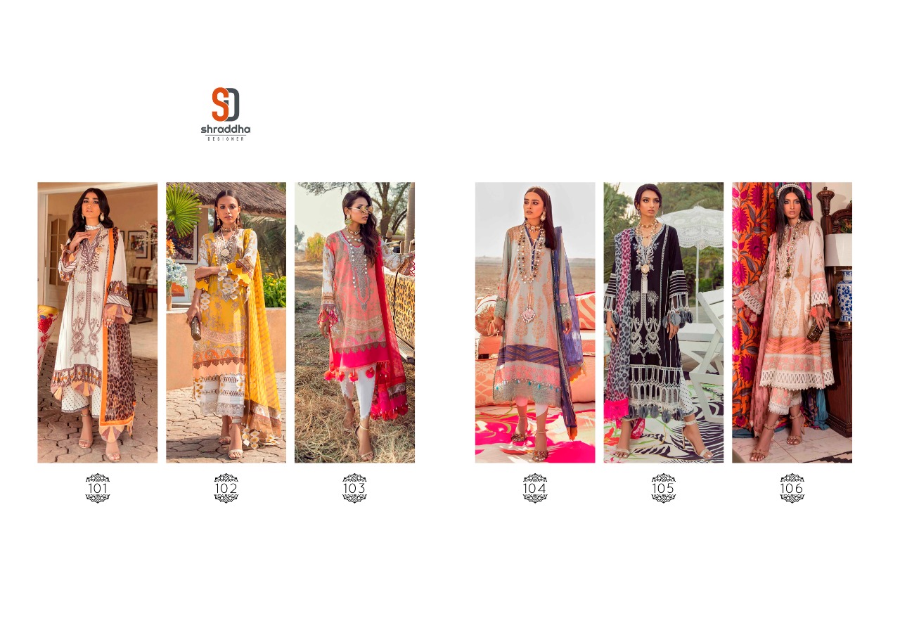 Shraddha Designer Sana Safina Print Collection 101-106