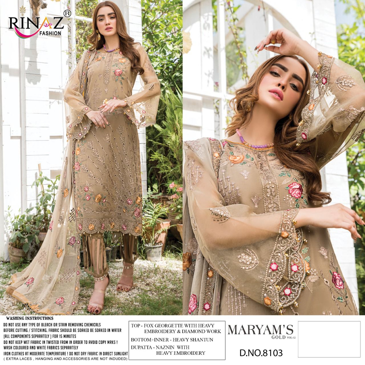 Rinaz Fashion Maryam's Gold 8103