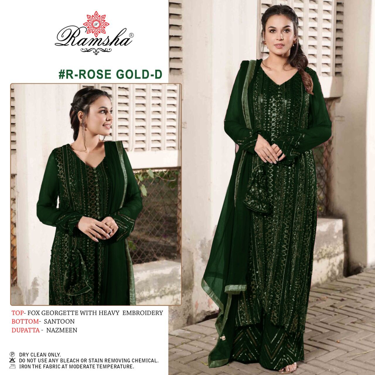 Ramsha Suit R-Rose Gold-D