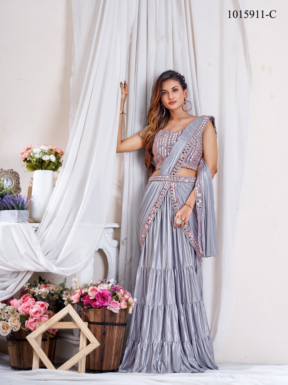 Bollywood Designer Ready To Wear Saree 1015911-C