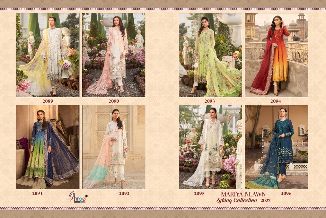 Shree Fab Mariya B Lawn Spring Collection 2089-2096