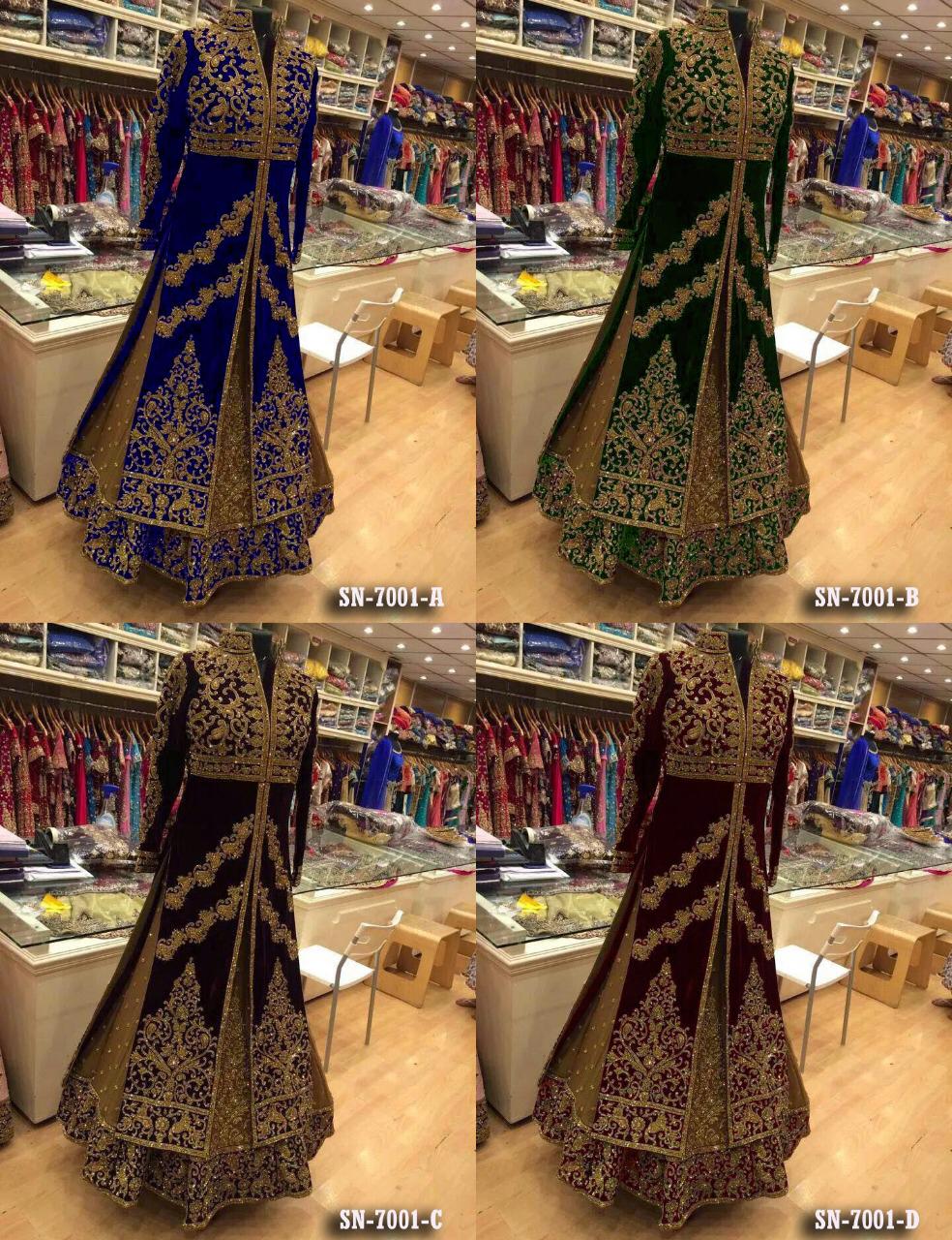 Designer Bridal Collection Fancy Dresses 7001 ABCD
