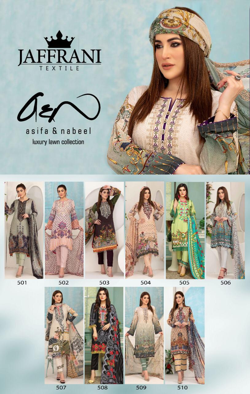 Jafrani Textile Asifa Nabeel 501-510