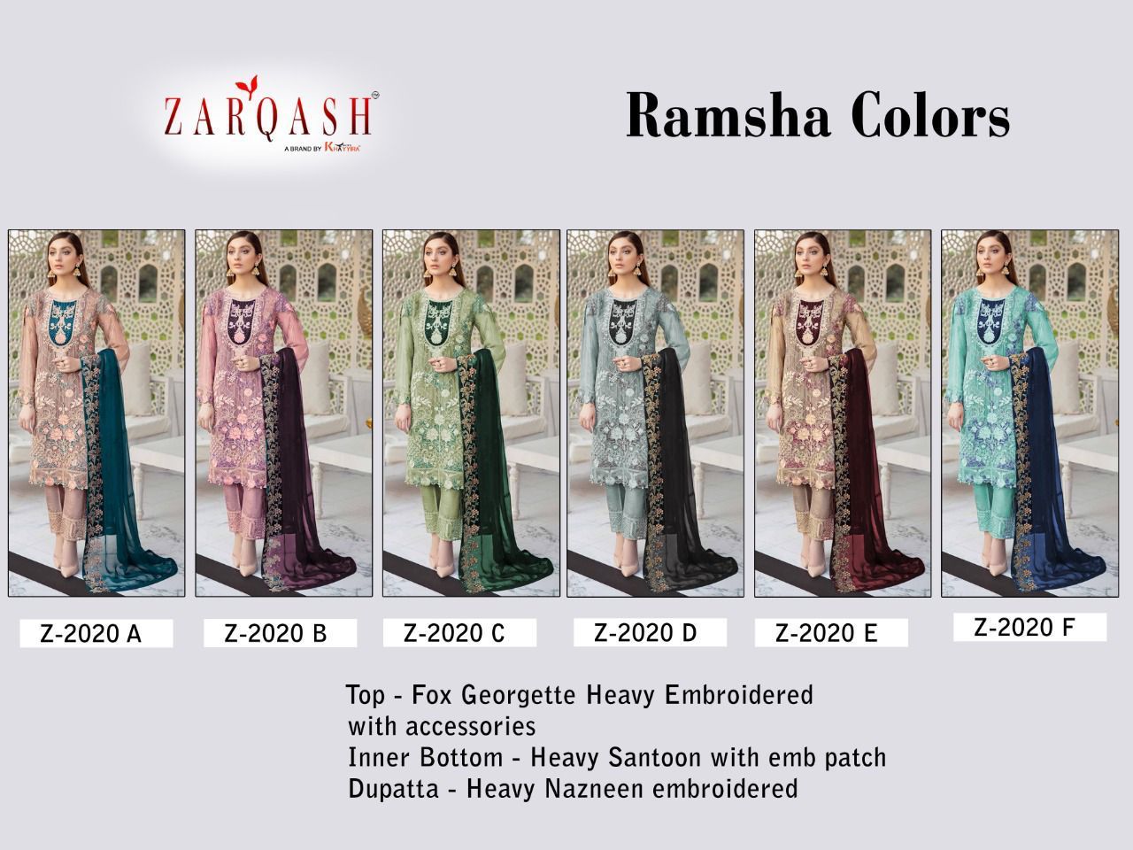 Zarqash Ramsha Z-2020 Colors 
