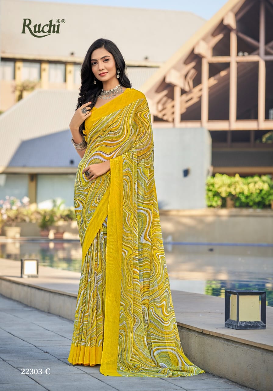 Ruchi Saree Star Chiffon 22303-C