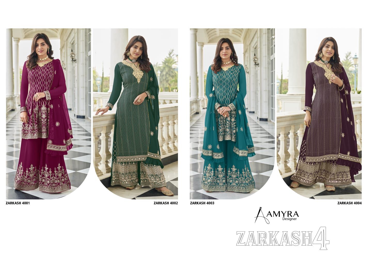 Aamyra Designer Zarkash 4001-4004