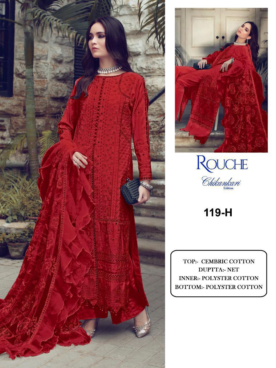 Pakistani Suits Rouche Chikankari Edition KF 119-H
