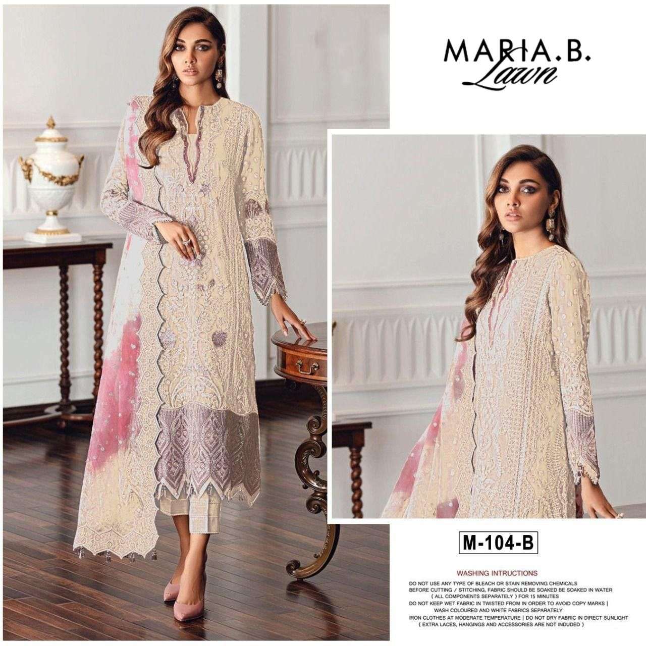 Maria B Lawn Pakistani Collection M-104-B