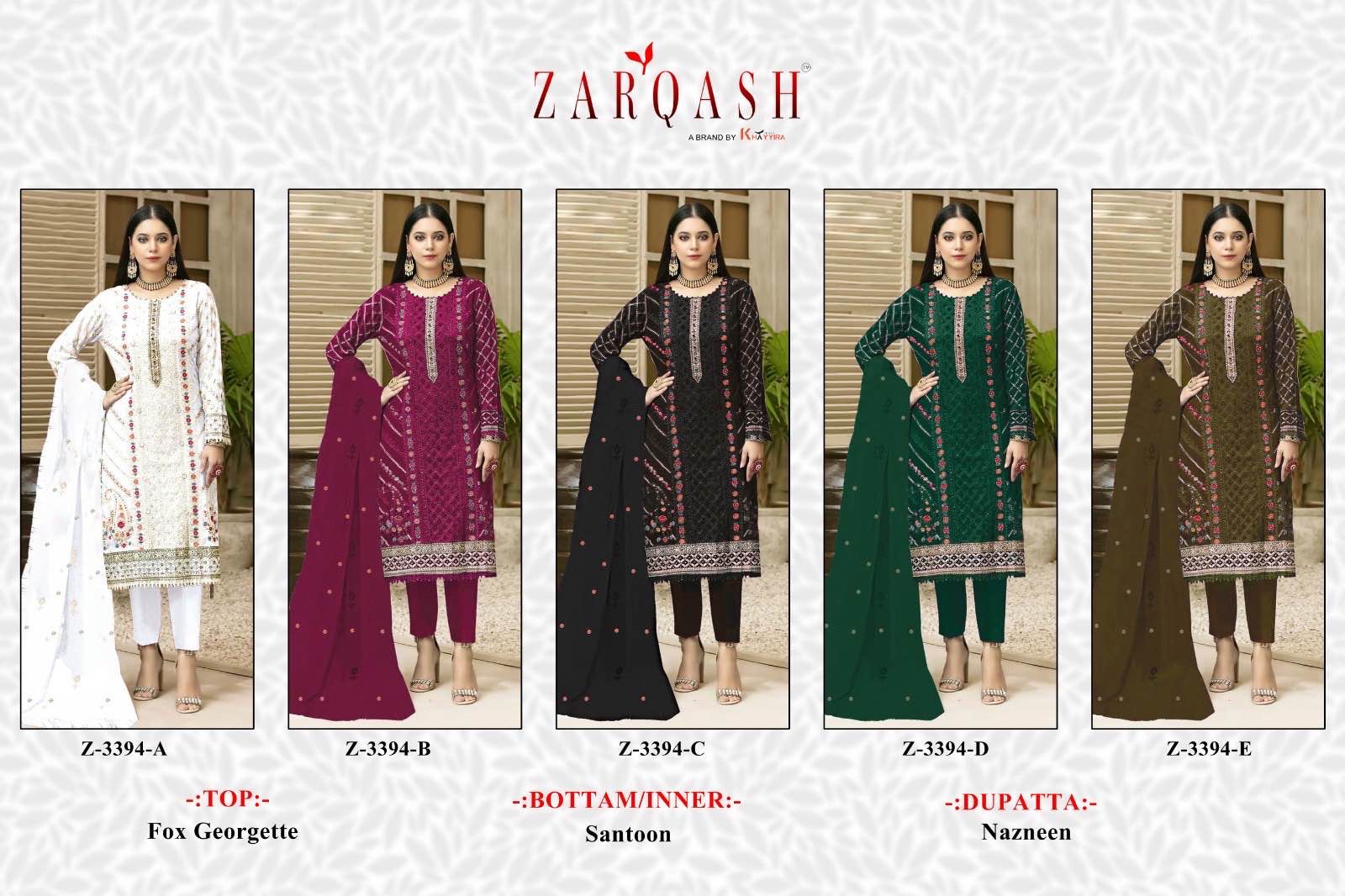 Zarqash Suits Z-3394 Colors 
