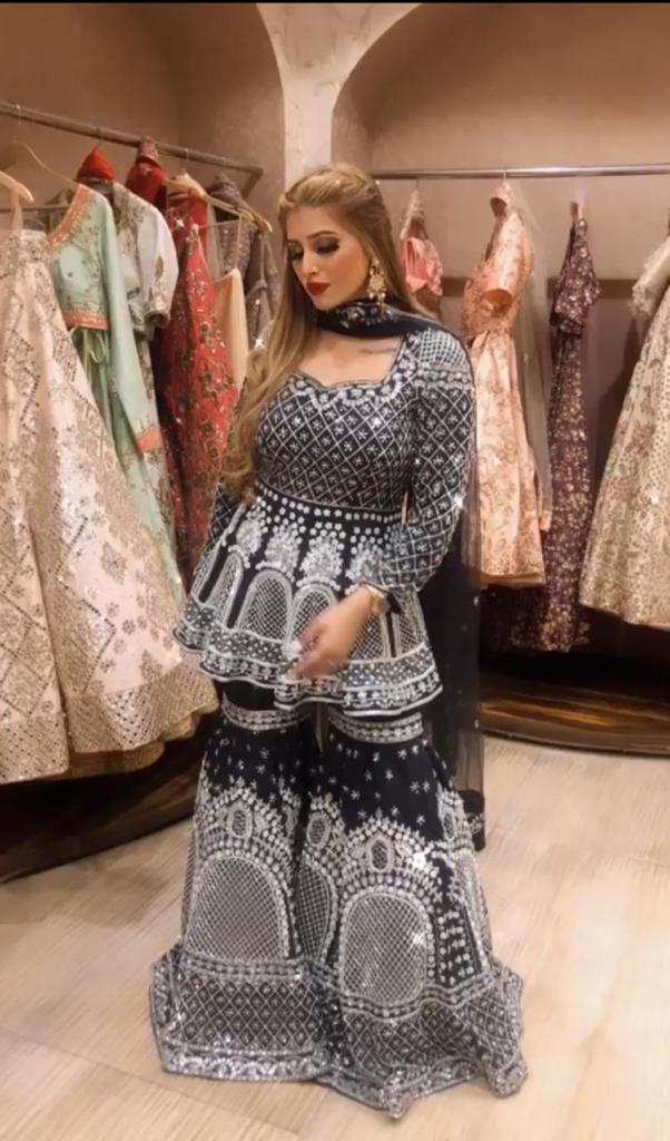 Bollywood Designer Georgette Full Stitched Top Palazzo With - Etsy | Bridal  anarkali suits, Anarkali dress, Bollywood bridal