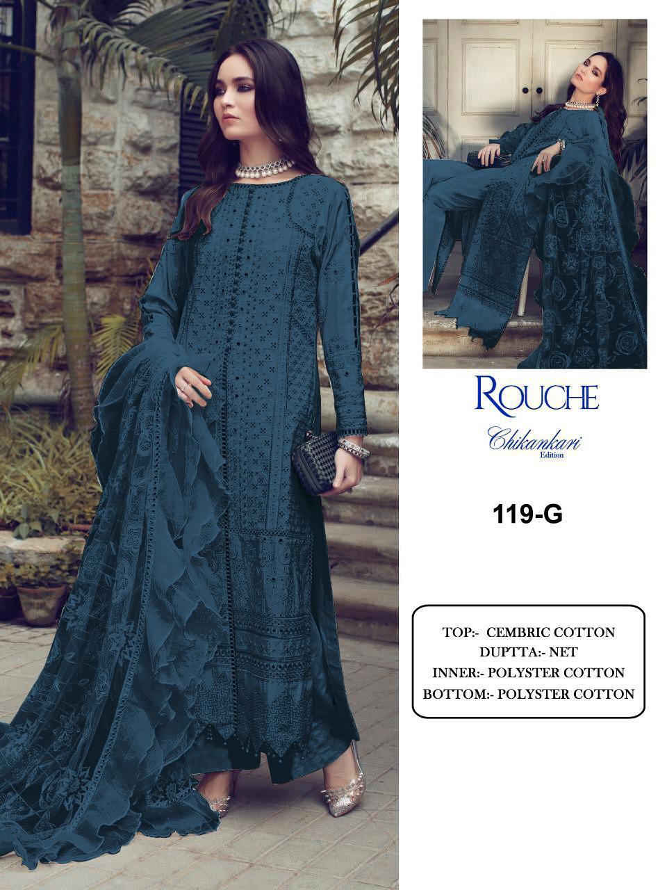 Pakistani Suits Rouche Chikankari Edition KF 119-G