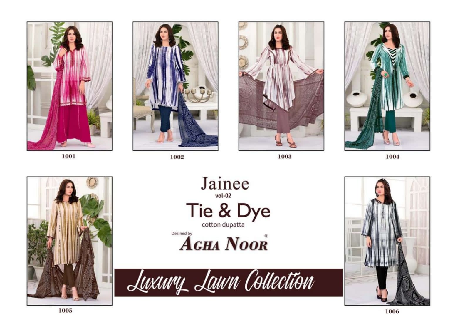Agha Noor Jainee Tie & Dye 1001-1006