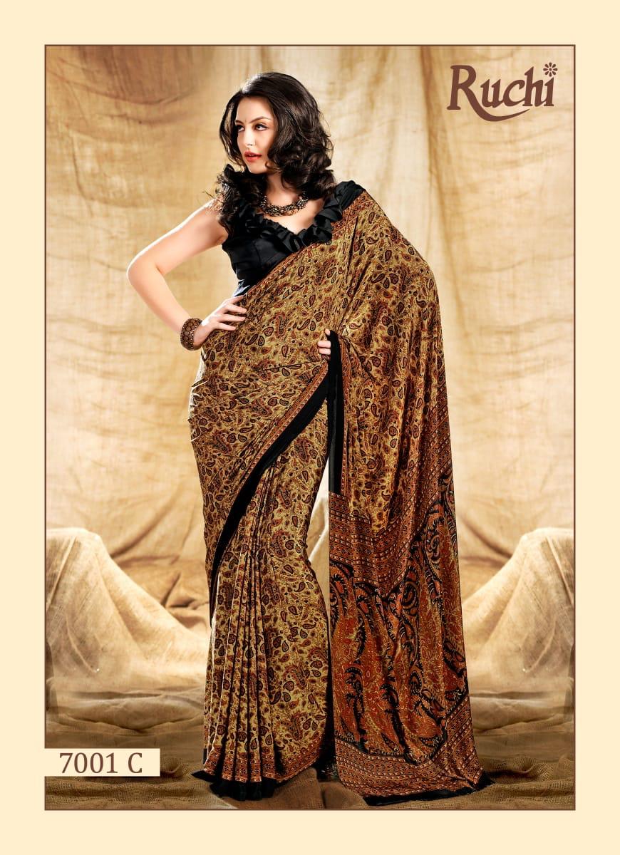 Buy Multi Color Chinon Print Tiger Sweetheart Pre-draped Saree With Blouse  For Women by saangi by shubhangi Online at Aza Fashions.