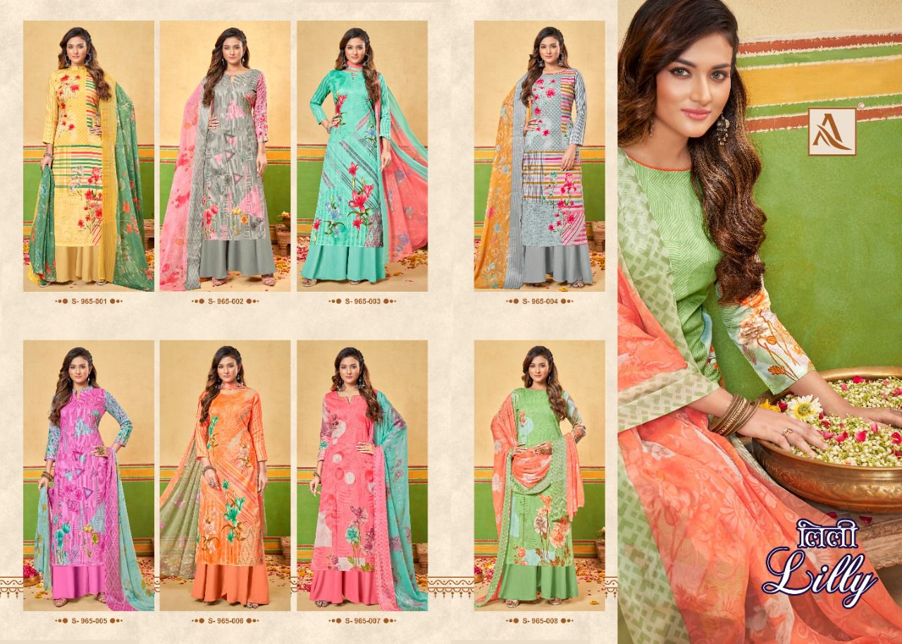 Alok Suit Lilly 965-001 to 965-008