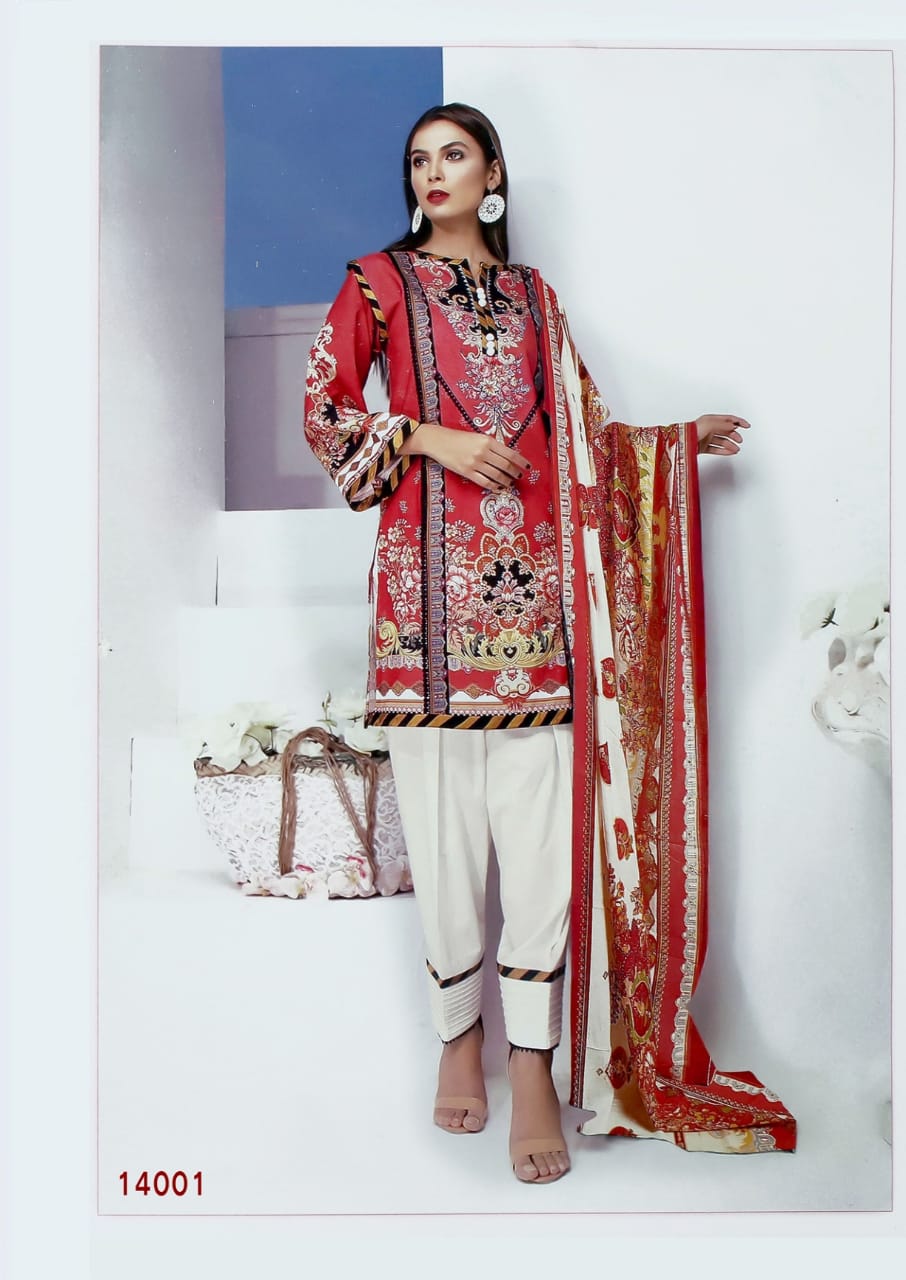 Apana Cotton Suit Aaliya Karachi Cotton 14001