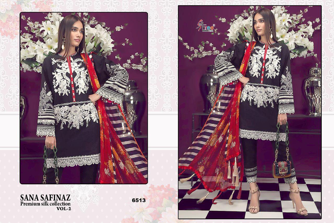 Shree Fabs Sana Safinaz Premium Silk Collection 6513