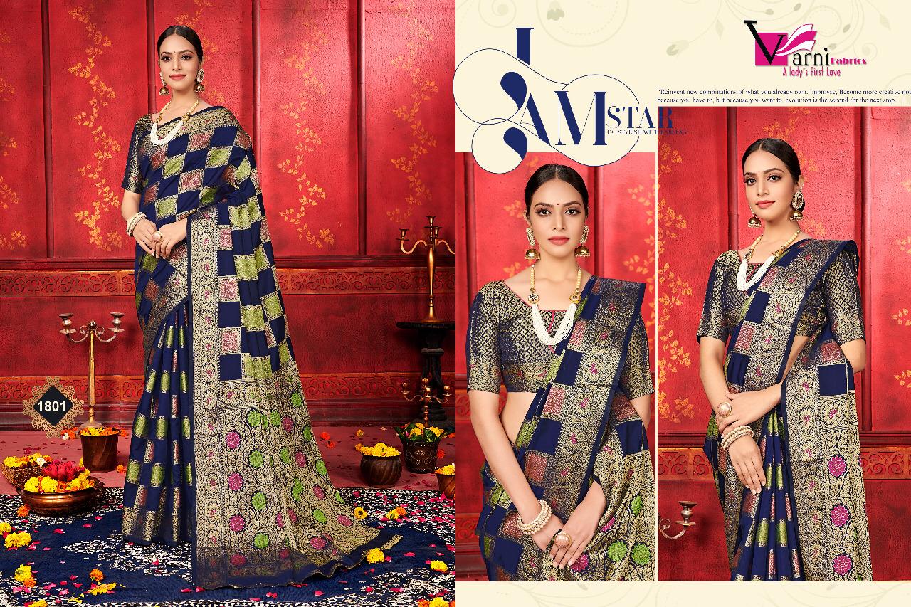 Varni Fabrics Manyavar Silk 1801