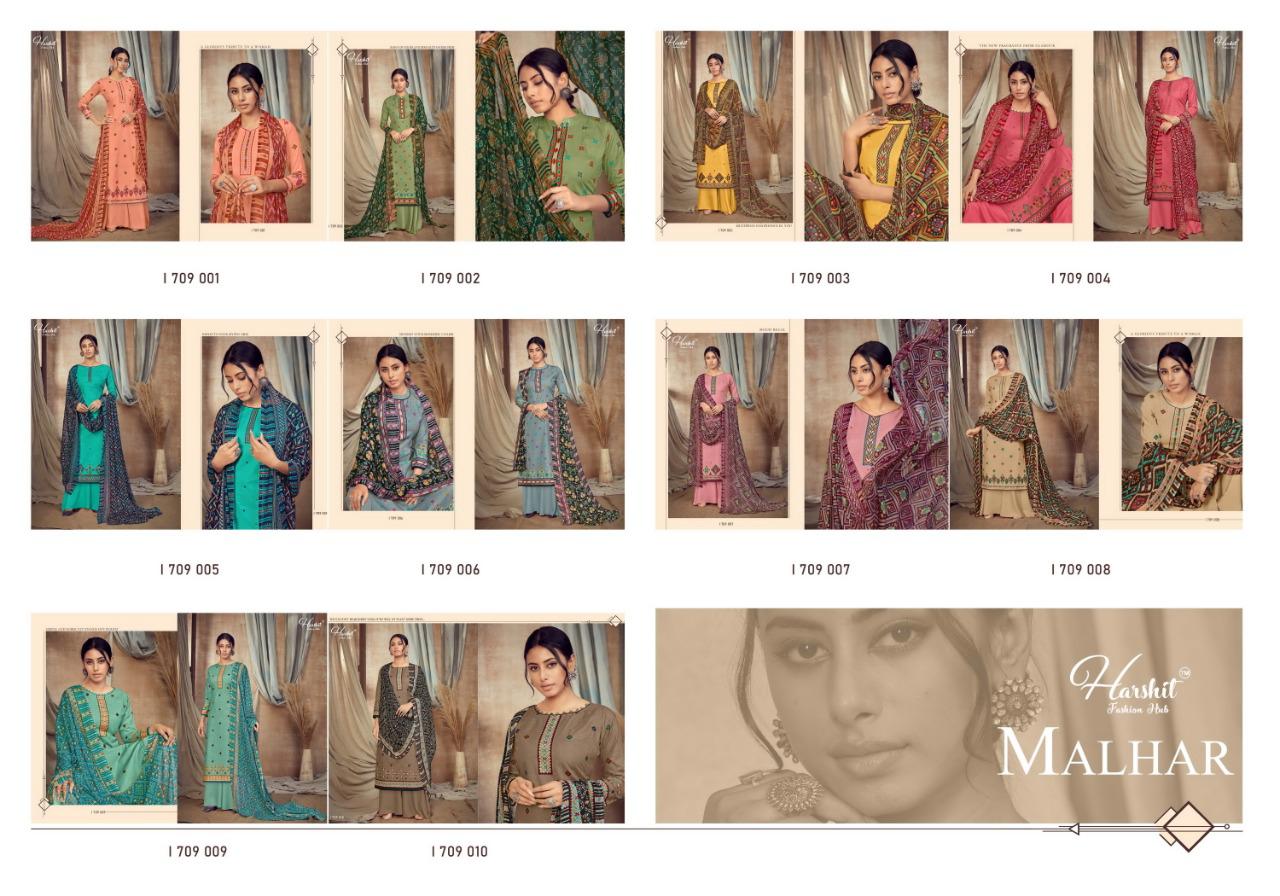Harshit Fashion Malhar 1709-001 to 1709-010