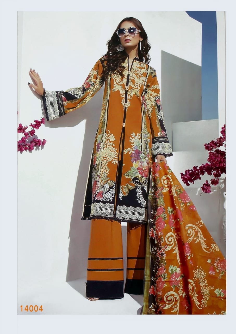 Apana Cotton Suit Aaliya Karachi Cotton 14004