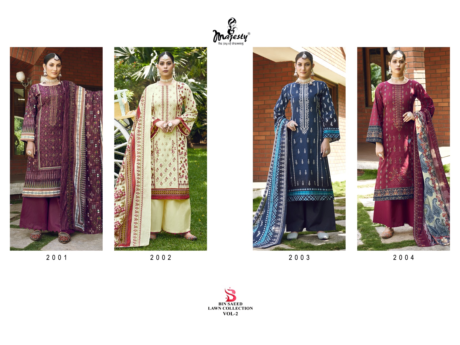Majesty Bin Saeed Lawn Collection 2001-2004