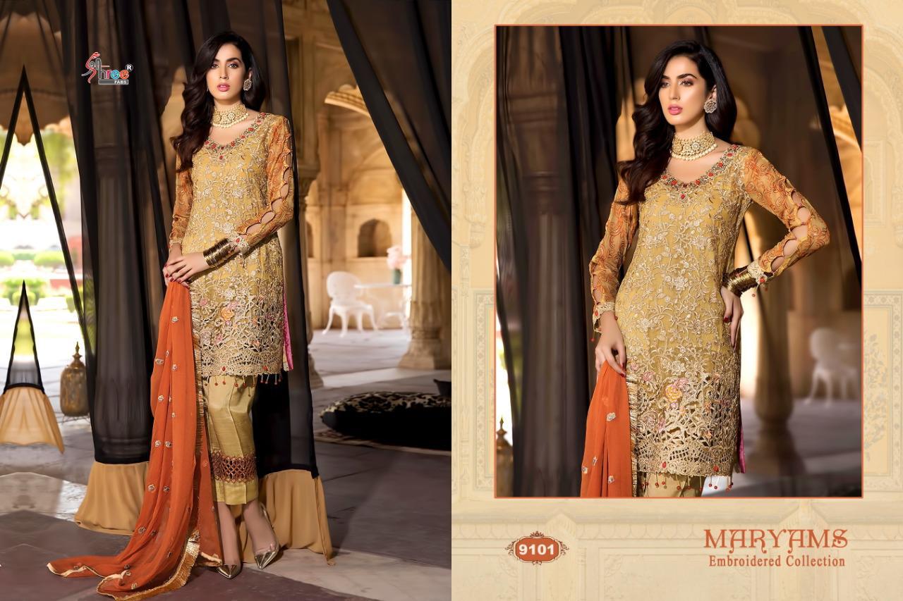 Shree Fabs Maryams Embroidered Collection 9101