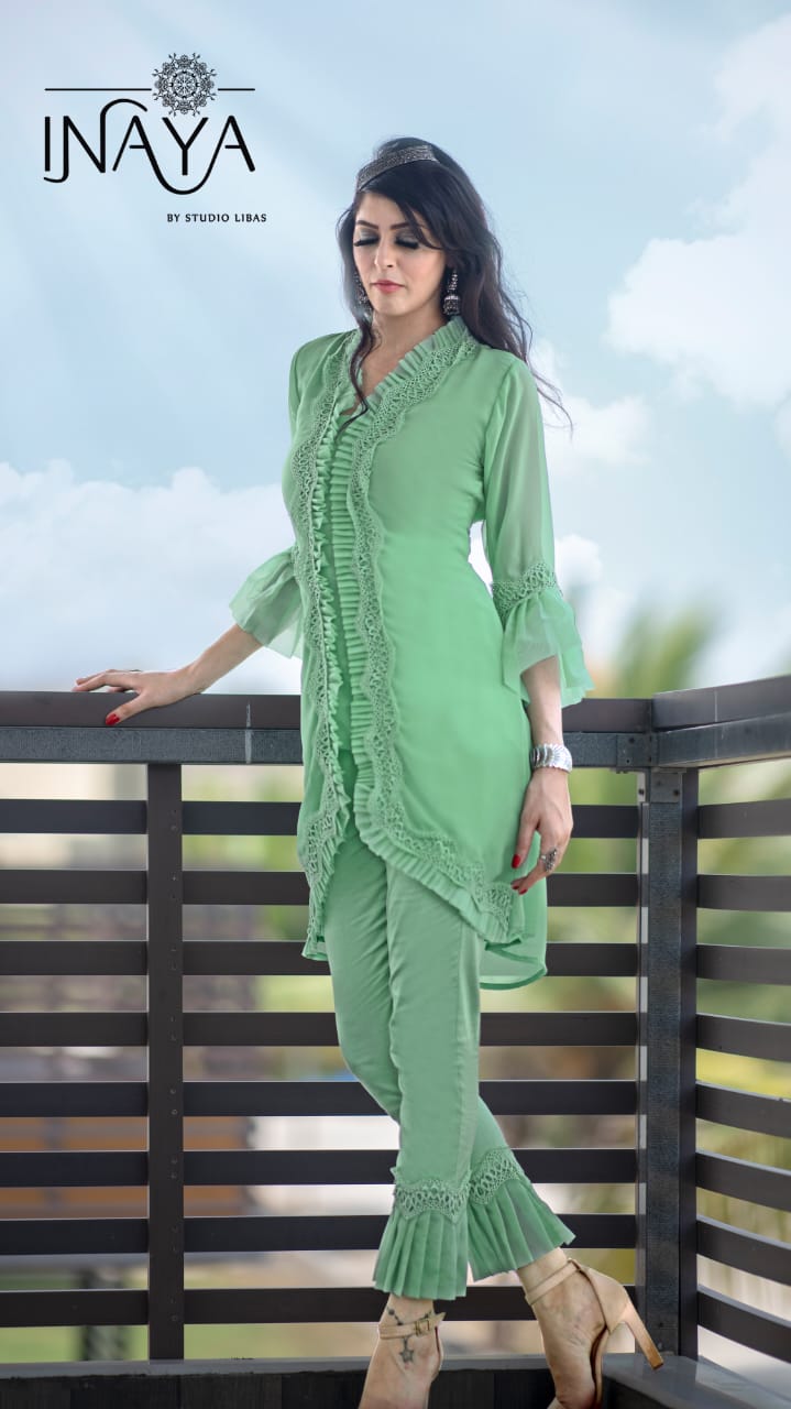 Inaya By Studio Libas Frilly Collection Green