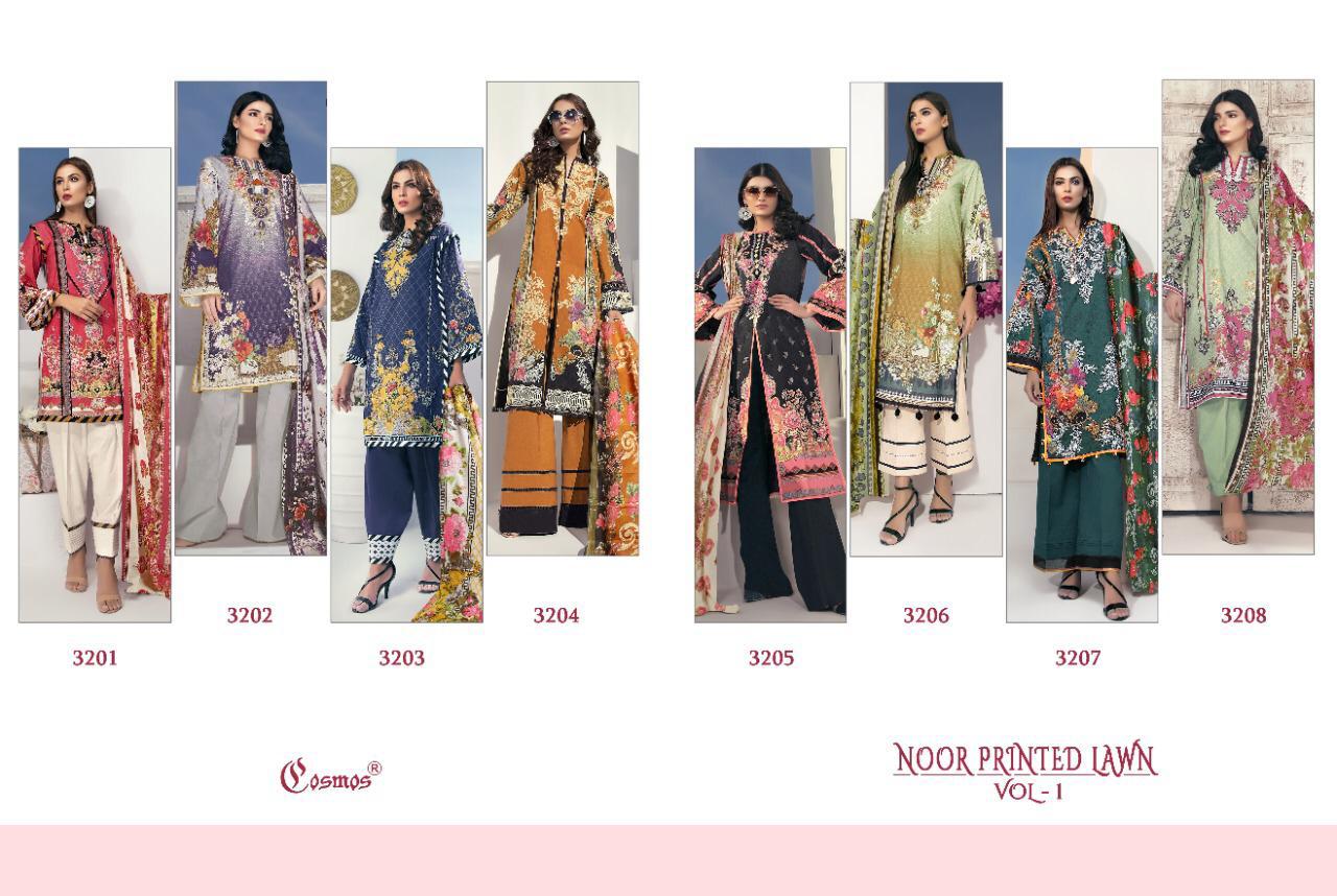 Cosmos Fashion Noor Printed Lawn 3201-3208
