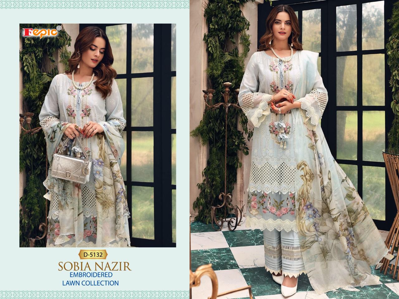 Fepic Rosemeen Sobia Nazir Lawn Collection 5132