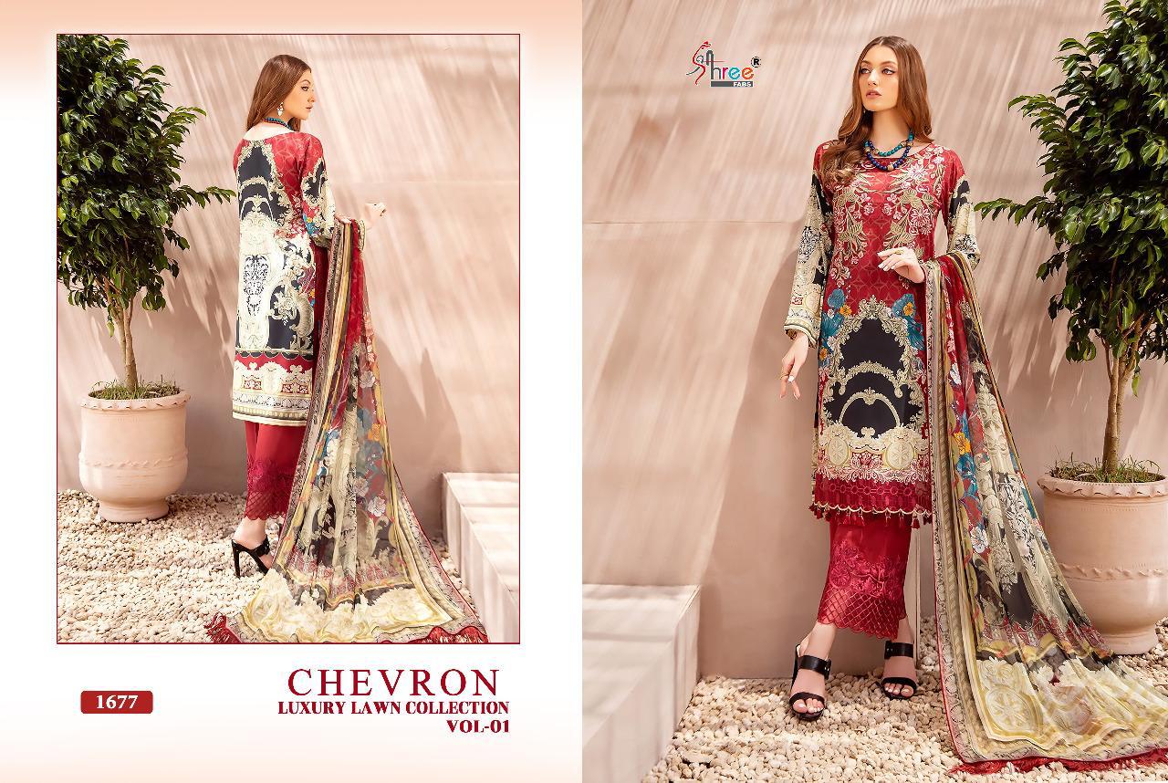 Shree Fabs Chevron Luxury Lawn Collection 1677