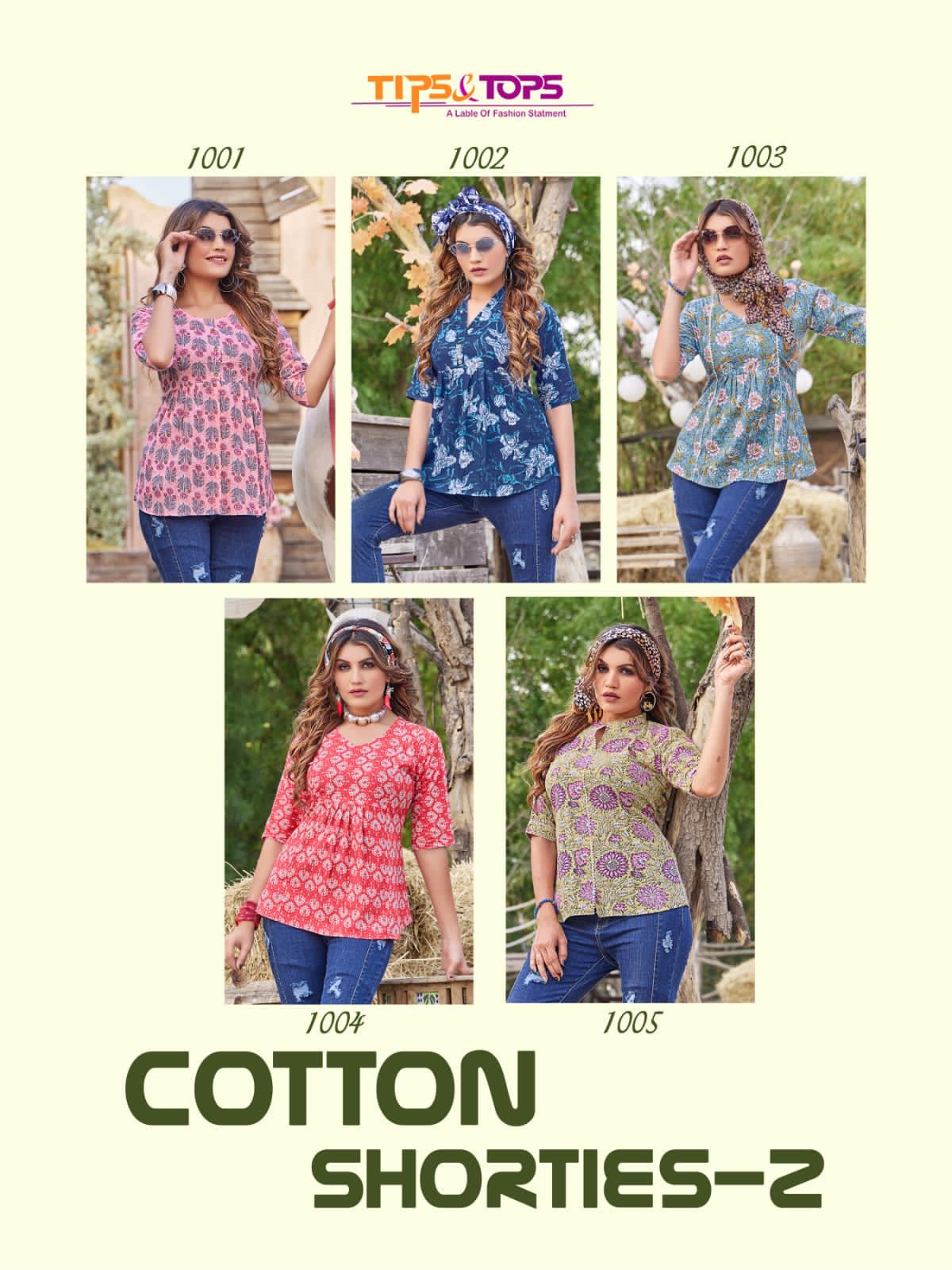 Tips And Tops Cotton Shorties 1001-1005