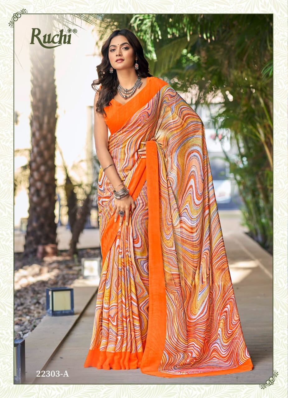 Ruchi Saree Star Chiffon 22303-A