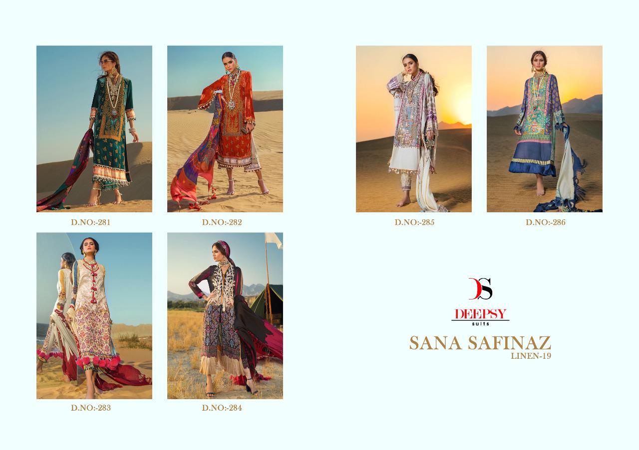 Deepsy Suits Sana Safinaz Linen 281-286