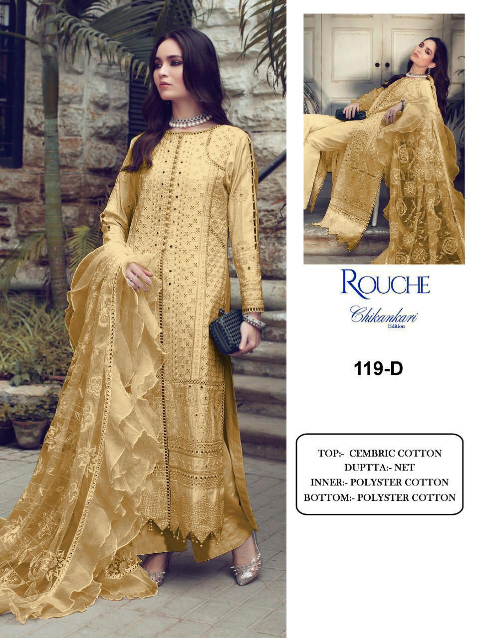 Pakistani Suits Rouche Chikankari Edition KF 119-D