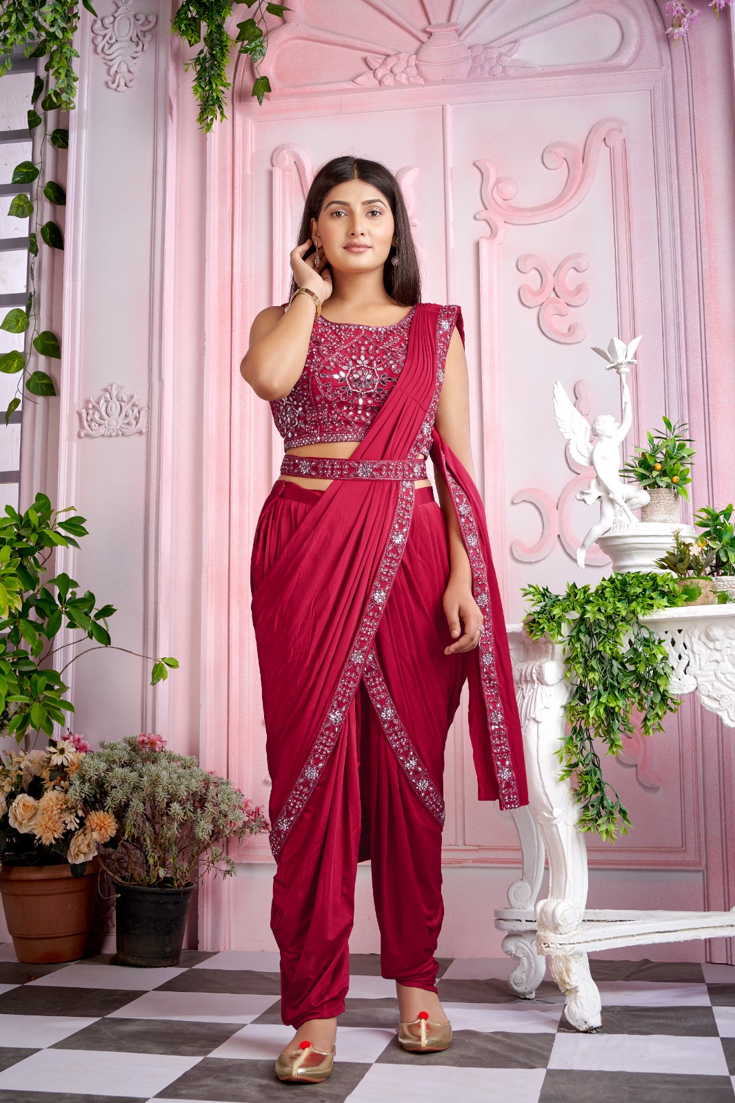 Aamoha Trendz Ready Made Designer Saree 1015950-B