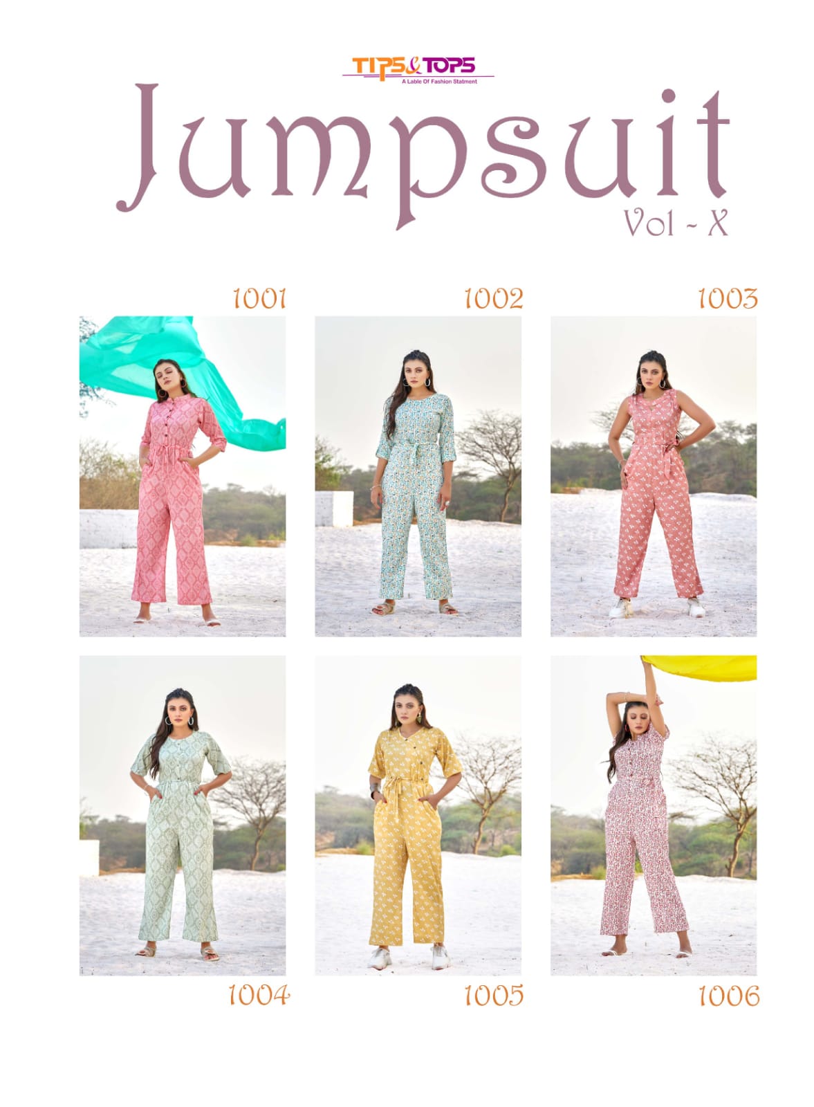 Tips And Tops Jumpsuit Vol-x 1001-1006